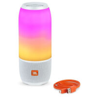 JBL PULSE3 Waterproof Portable Bluetooth Speaker - White - Image 3