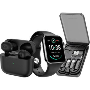 Green Lion 3 In 1 Ultimate Combo (Smart Watch/Earbud/Multi Travel Box)