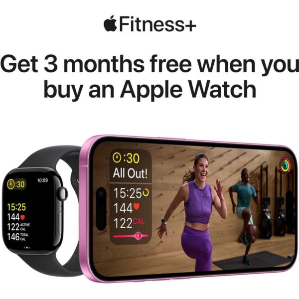 Apple Watch Ultra 2 GPS + Cellular 49mm Black Titanium Case with Black Ocean Band - Image 3