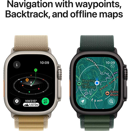 Apple Watch Ultra 2 GPS + Cellular 49mm Black Titanium Case with Black Ocean Band - Image 6