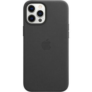 Apple iPhone 12 and iPhone 12 Pro Leather Case with MagSafe - Black