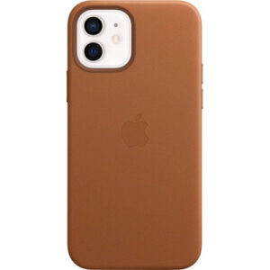 Apple iPhone 12 and iPhone 12 Pro Leather Case with MagSafe - Saddle Brown