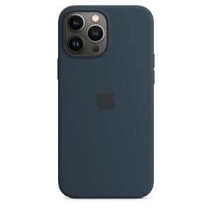 iPhone 13 Pro Max Silicone Case with MagSafe – Abyss Blue