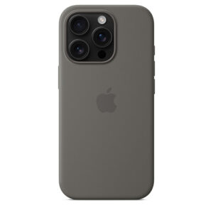 iPhone 16 Pro Silicone Case with MagSafe – Stone Gray