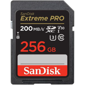 SanDisk 256GB Extreme PRO SDXC UHS-I Memory Card - C10, U3, V30, 4K UHD, SD Card