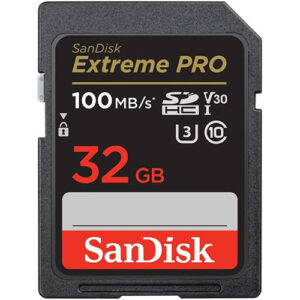 SanDisk 32GB Extreme PRO SDHC UHS-I Memory Card - C10, U3, V30, 4K UHD, SD Card