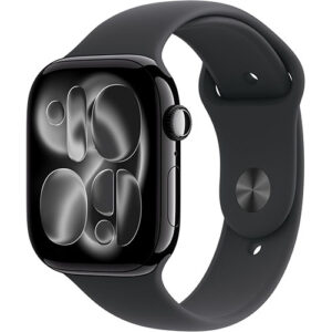 Apple Watch Series 11 (GPS) 42mm Jet Black Aluminum Case with Black Sport Band - Jet Black
