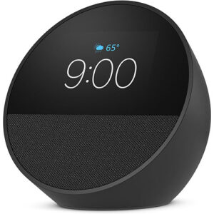 Amazon Echo Spot Smart alarm clock with vibrant sound and Alexa